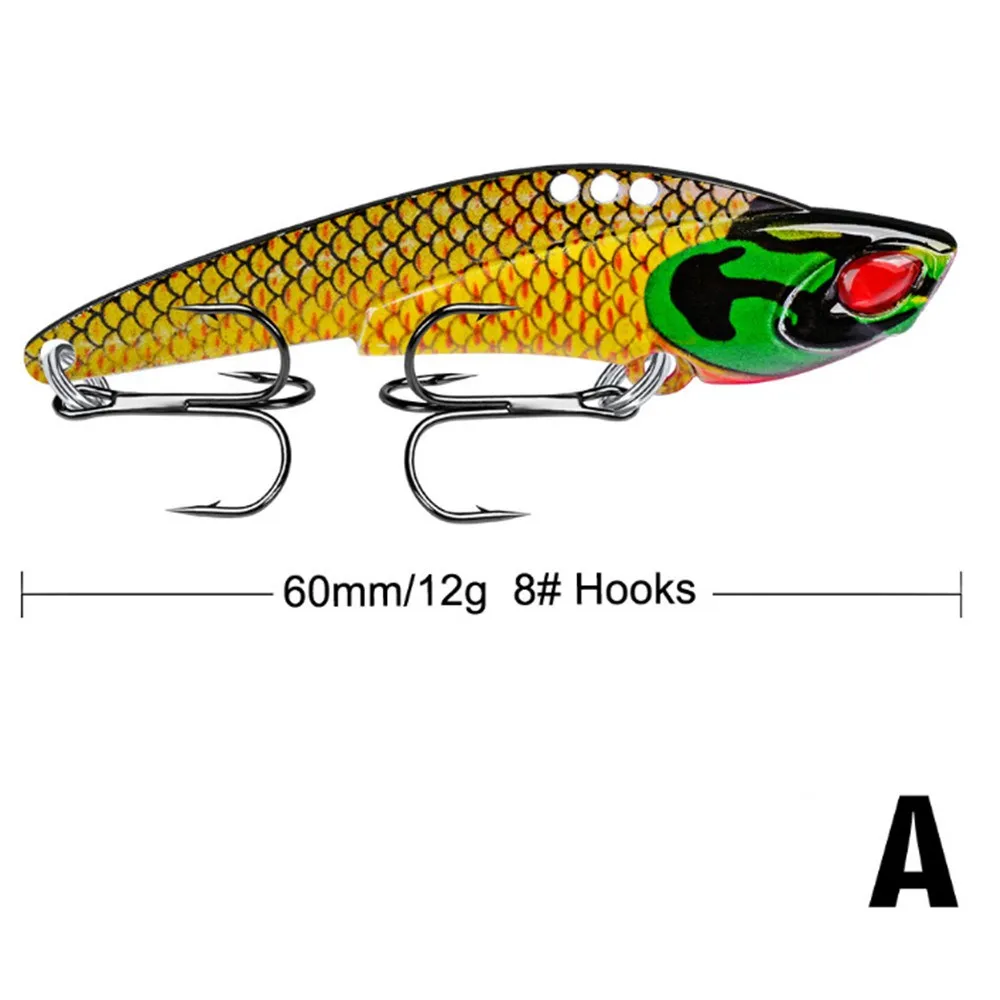 1 шт. металлическая VIB рыболовная приманка 6 см 12 г Щука бас искусственная жесткая приманка Летающая вибрационная ложка Спиннер Тонущая приманка Рыболовная Снасть - Цвет: 01