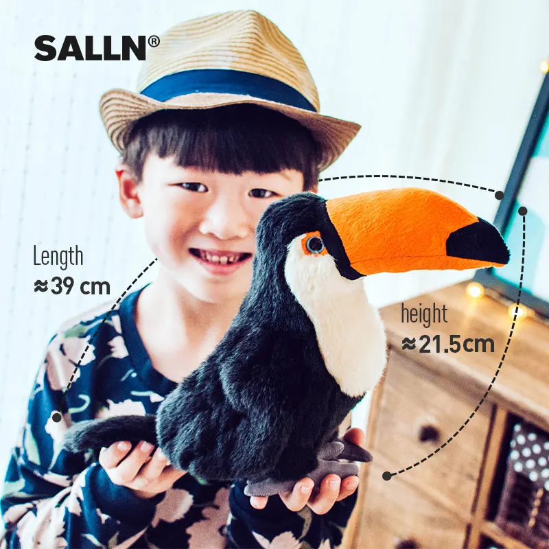 39 см милая плюшевая игрушка Тукан супер мягкая имитация птица животное кукла для малышей длу улучшения сна игрушки в подарок на день рождения для детей