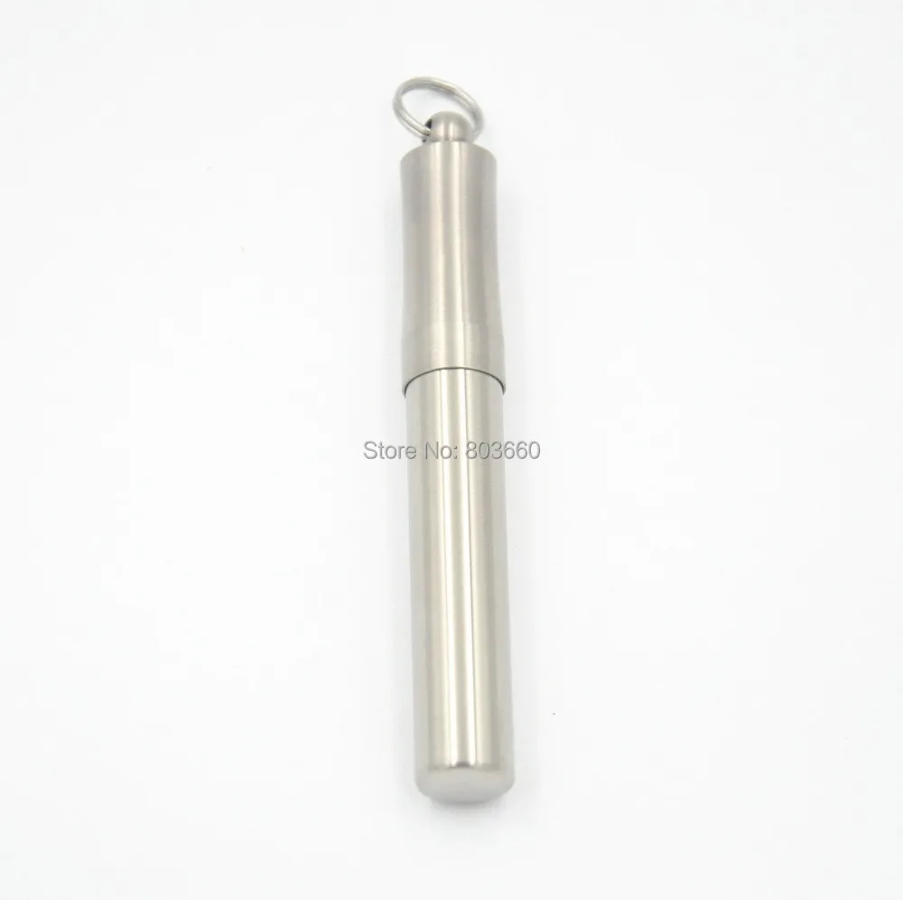 4pcs Pocket Titanium Alloy Camping Toothpick Box Ear Pick Holder Ear Pick