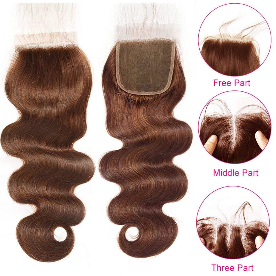 Beyo Color #4 Light Brown Body Wave Bundles With Closure 100% Human Hair Brazilian Hair Weave Bundles With Closure Non Remy Hair Beyo Color #4 Light Brown Body Wave Bundles With Closure 100% Human Hair Brazilian Hair Weave Bundles With Closure Non Remy Hair