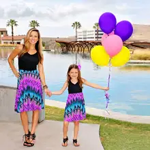 Baby & Mother & Kids Family Matching Outfits 2017 Summer Mother Daughter Dresses Brand Family Look Fashion Matching dress NMD