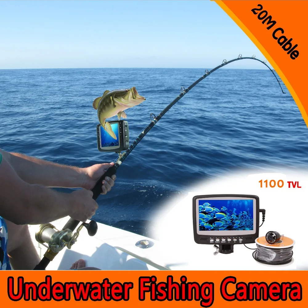 

(1 Set) 20M Cable 3.5inch Color Monitor HD 1100TVL Pixels Waterproof Fish Finder Underwater Fishing Camera inspection System