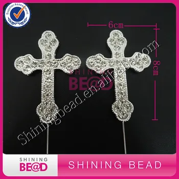 

FREE SHIPPING,New Arrival Crystal Cross Cake Topper,Sliver Clear Rhinestone Fashionable Cross Topper,30pieces/lot