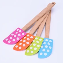Кремовый Торт скрапперполупрозрачная силиконовая лопаточка с большим температурным лезвием кухонная жаропрочная посуда случайный цвет