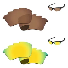 Золото и Медь коричневый 2 пары Поляризованные замены линзы для половины XLJ солнцезащитные очки с отверстиями Frame UVA и UVB Защита