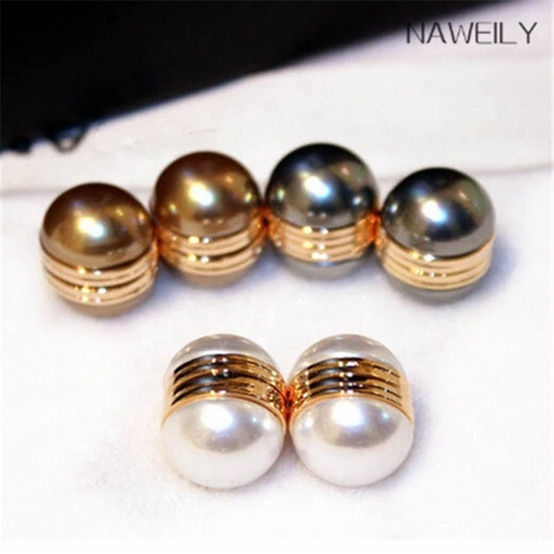 

NAWEILY Fashion Imitation Pearl Stud Earrings Korea Non-pierced Magnetic Earring Directly Sucked Women Jewelry NWLE1115