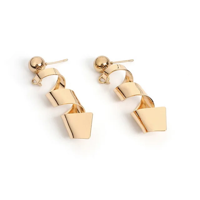New Creative Spiral Twisted Geometric Dangle Earrings for Women