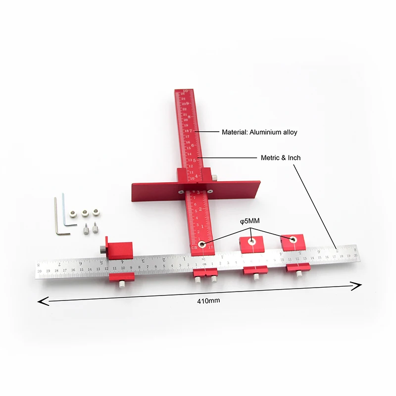 

1PC Drill Punch Locator Adjustable Furniture Drilling Dowelling Hole Saw Locator Woodworking Joinery Hand Tool