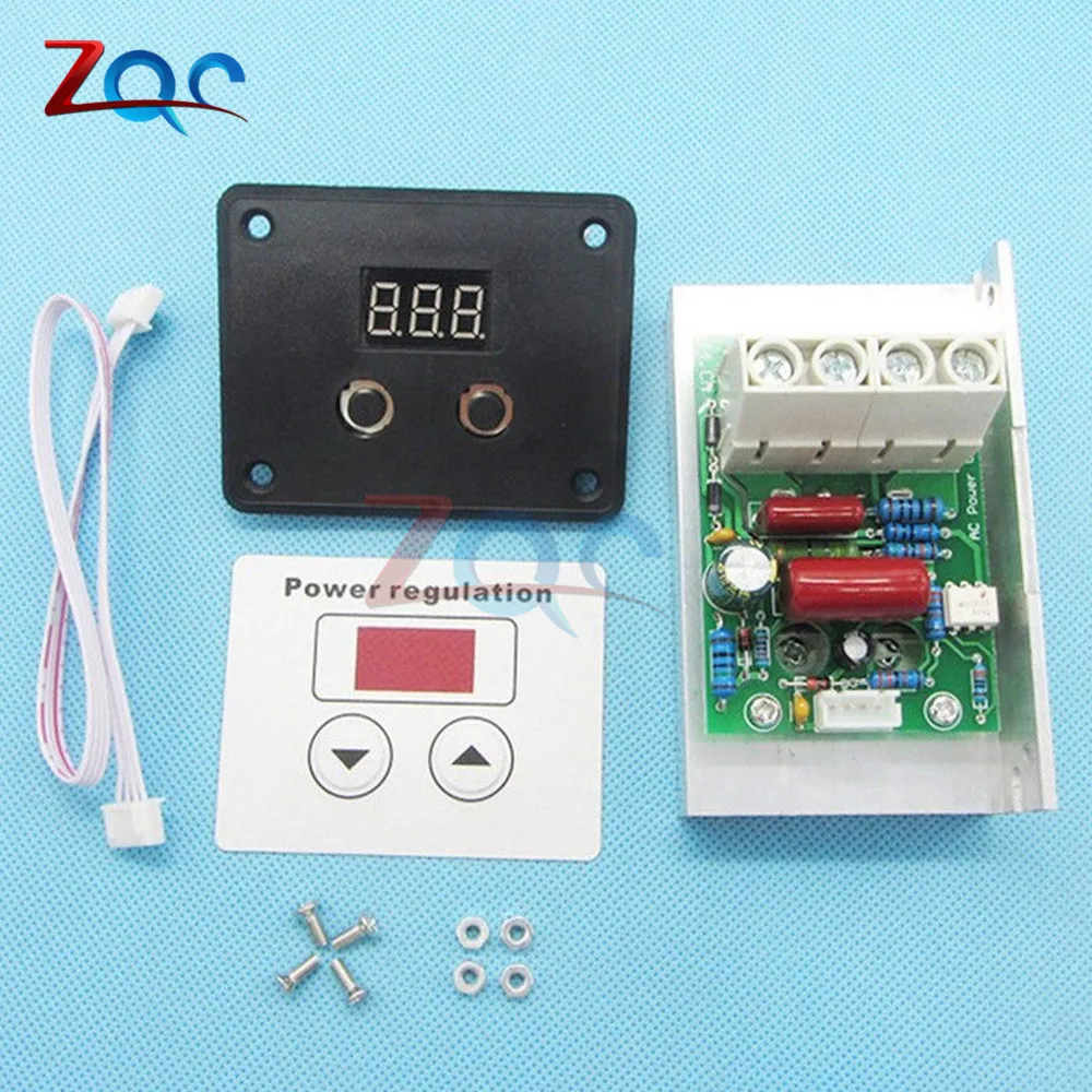 AC 220V 10000W SCR Voltage Regulator Motor Speed Controller Control Dimming Dimmers Thermostat LED Digital display AC 220V 10000W SCR Voltage Regulator Motor Speed Controller Control Dimming Dimmers Thermostat LED Digital display
