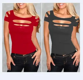 

2017 Autumn Winter Women Fashion Hole Exposure Club Wear Women Sexy Blouse Blusa Mujer