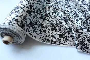 

Silk printed elastic satin cheongsam clothing fabric cloth BH1715 0.5m