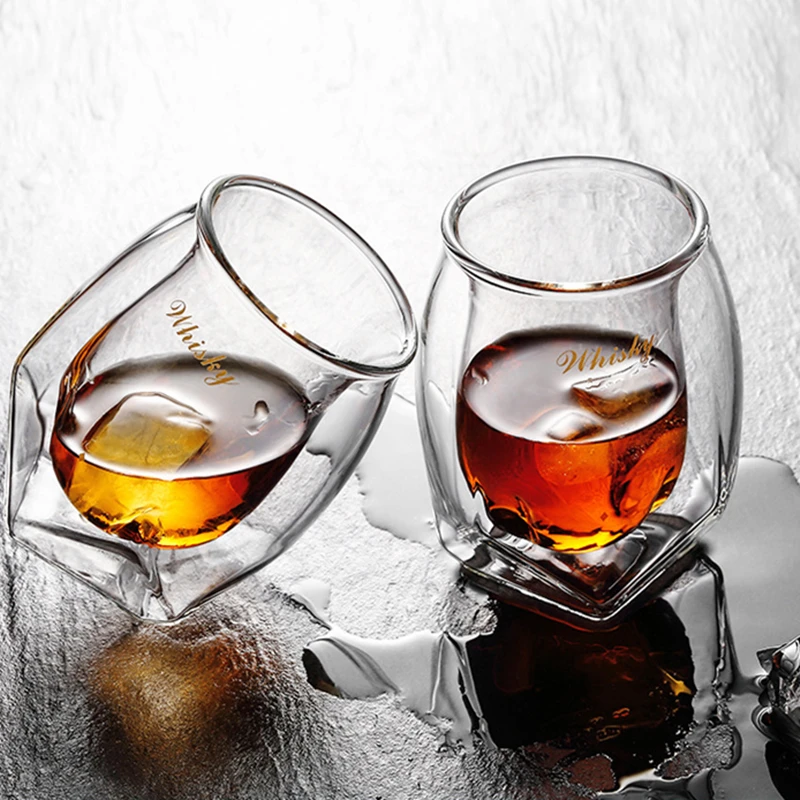 2шт креативное Четырехугольное бессвинцовое стекло для подарка, стакан для виски, индивидуальное стекло для виски, бокал для вина, дропшиппинг