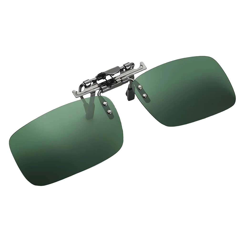  Polarized Clip On Flip Up UV400 Lens Driving Myopia Sunglasses