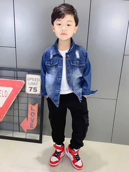 

2-8Y new 2019 spring fashion style boys denim jacket 1pc boys spring autumn clothing
