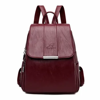 

Luxury Backpacks Women Designer 2019 Sac A Dos Female Back Pack Vintage Bagpack Preppy Style Ladies Travel Rucksacks Female New