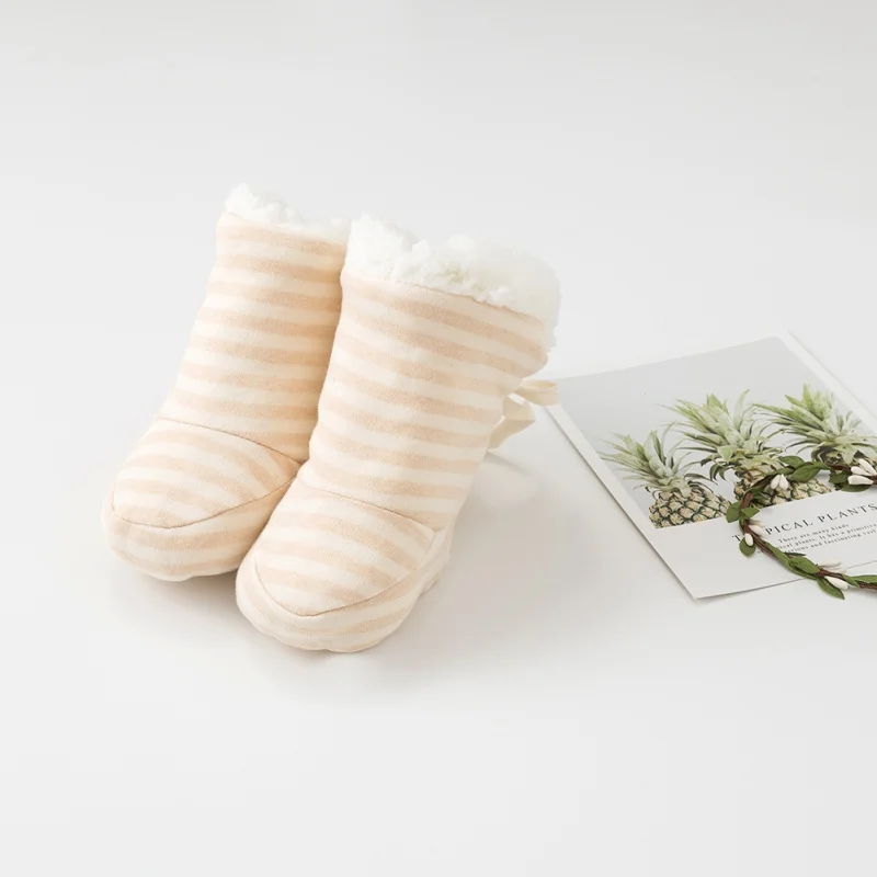 Мода новорожденных кроватки обувь для маленьких мальчиков девушка теплые зимние пинетки детские носки обувь