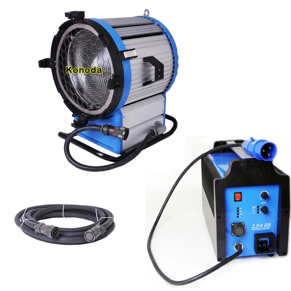 

220~250V Daylight Compact 2500 HMI 2500W Fresnel Light + 2.5/4KW Ballast + Cable for Studio Film Shooting Lighting