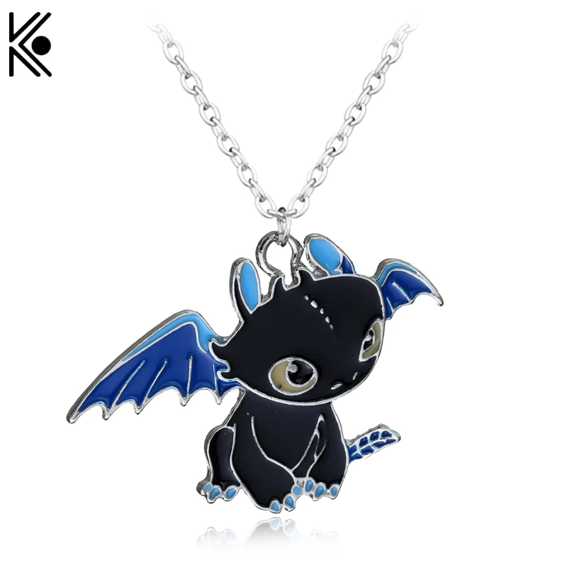 

How To Train Your Dragon 2 Toothless Night Fury Necklace can dropshipping Metal Charm Pendant Cosplay Accessories Jewelry Gift