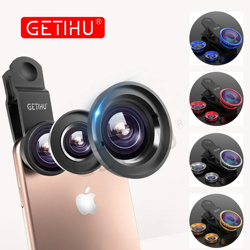 GETIHU Universal Mobile Phone Lens Fisheye Cell Camera Zoom Lenses Fish