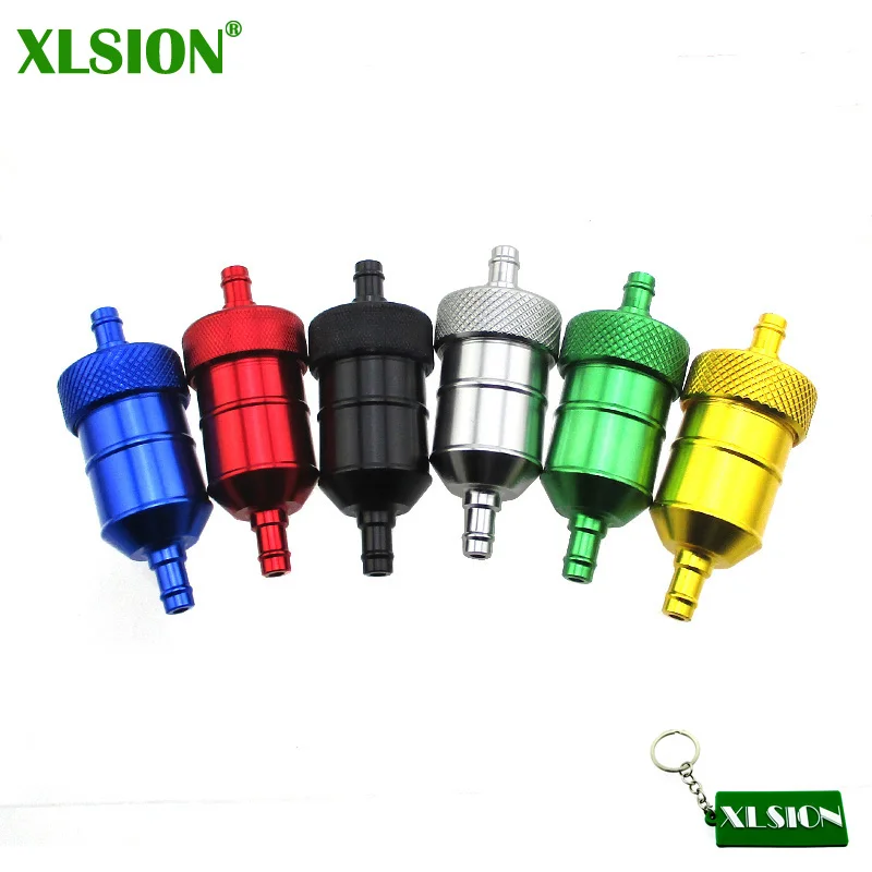 

XLSION Aluminum Fuel Filter Petrol Gas Reusable Filter For 1/4" 5/16" Line Dirt Pit Bike ATV Quad Go Kart Buggy Motorcycle