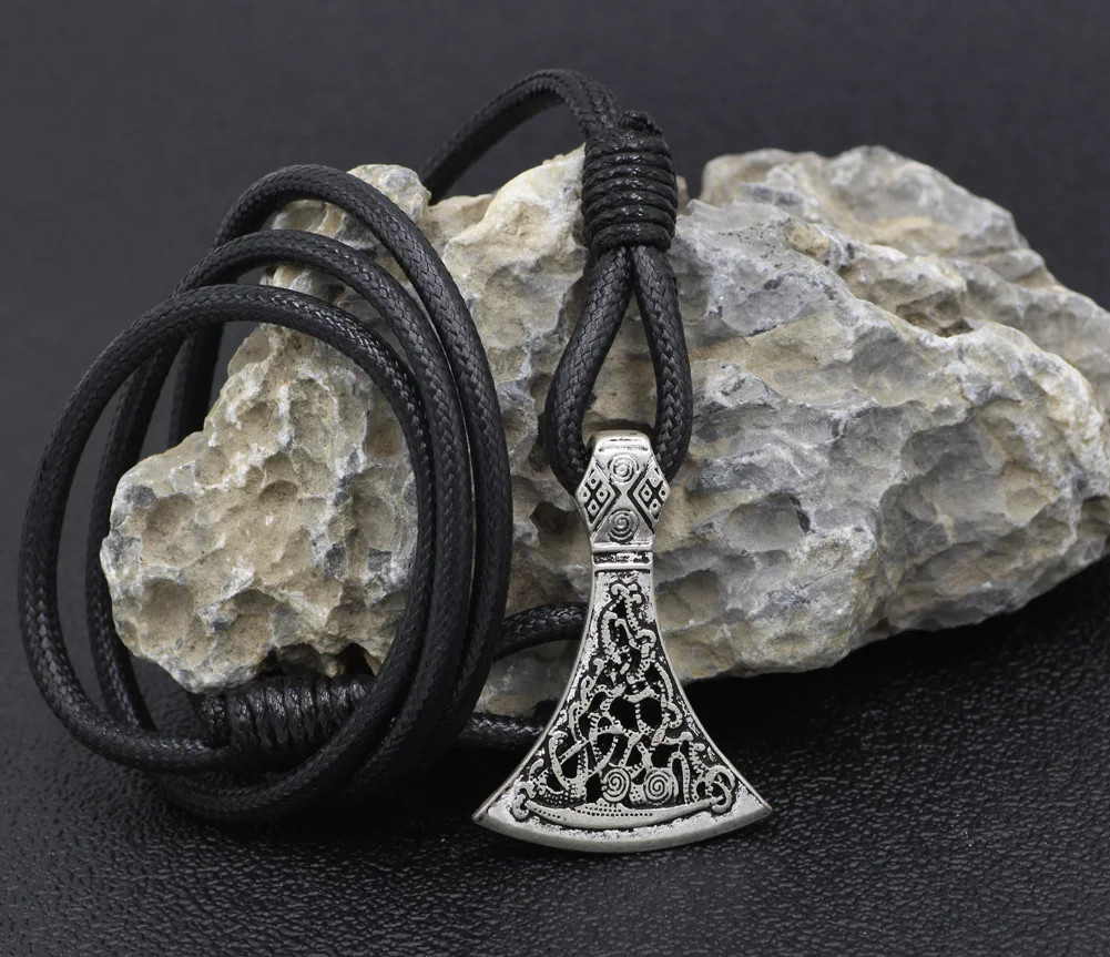 Youe shone мужской кожаный амулет Pantgram Скандинавская Руна Viking Axe Norse ювелирный браслет