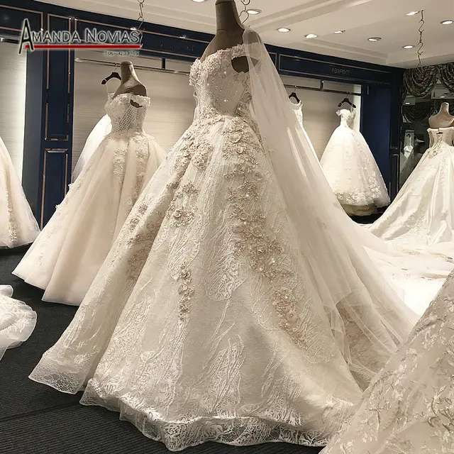 Buy High End Quality Off The Shoulder Lace Crystal