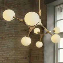 Скандинавский креативный художественный магический кулон в форме фасоли, стеклянный шар, подвесная осветительная арматура для гостиной, столовой, ресторана