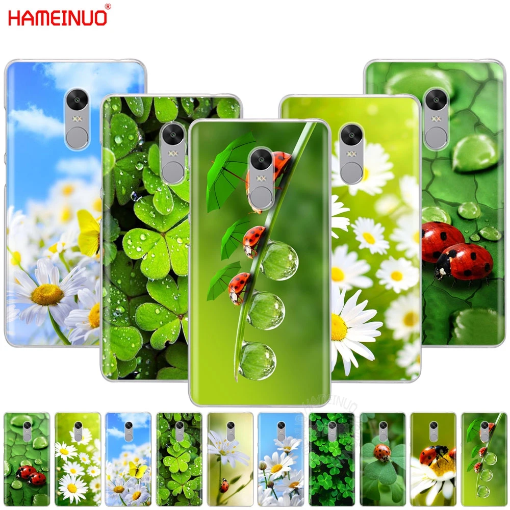 

HAMEINUO four leaf ladybug daisy Cover phone Case for Xiaomi redmi 5 4 1 1s 2 3 3s pro PLUS redmi note 4 4X 4A 5A