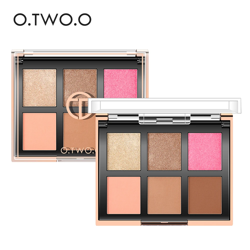 

O.TWO.O Palette Eyeshadow Highlighter Glitter Blusher Face Contour Makeup Palette 6 Colors Eye shadow+2 Colors Blusher Pallete