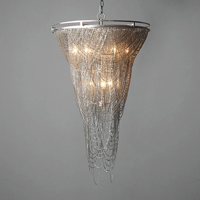 Pictographic Design Retro Antique Silver Iron Chandeliers Chains Pictographic Design Retro Antique Silver Iron Chandeliers Chains Creative Industry Chain Iron Curtain Type Chandelier Modern - Pictographic Design Retro Antique Silver Iron Chandeliers Chains