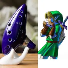12 отверстий Alto C Окарины Керамика Легенда о Zelda синий музыкальный инструмент