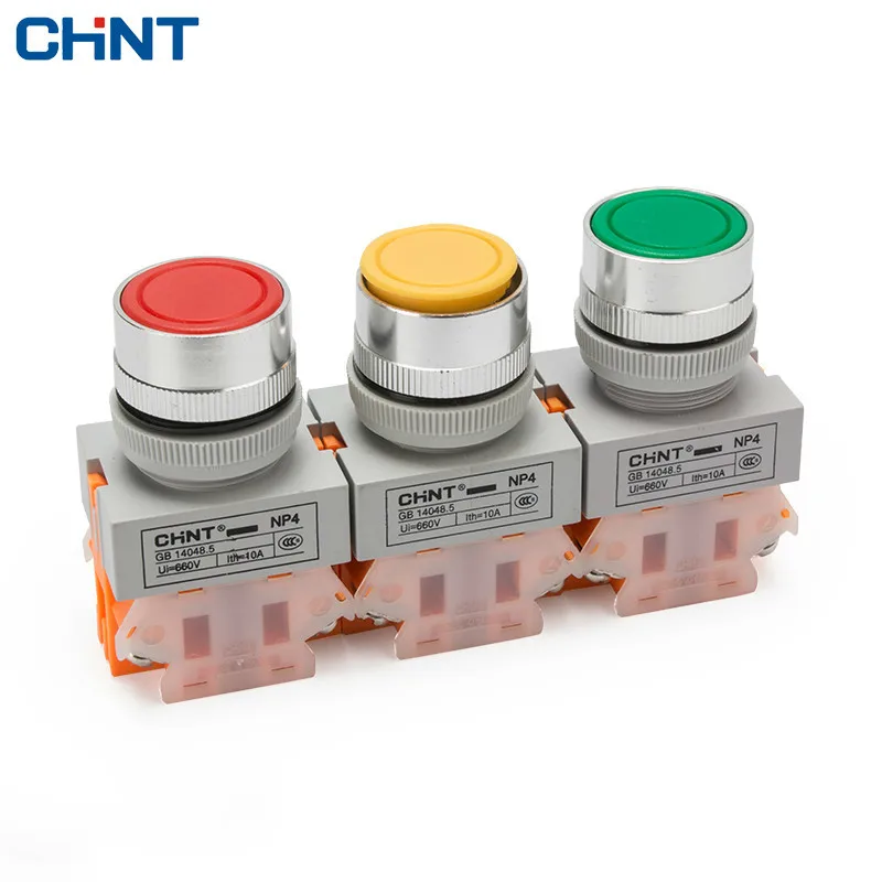 

CHINT Button Switch Since Reset NP4-11BN Flat Button Switch Reset Switch Button Normally Open Often Close