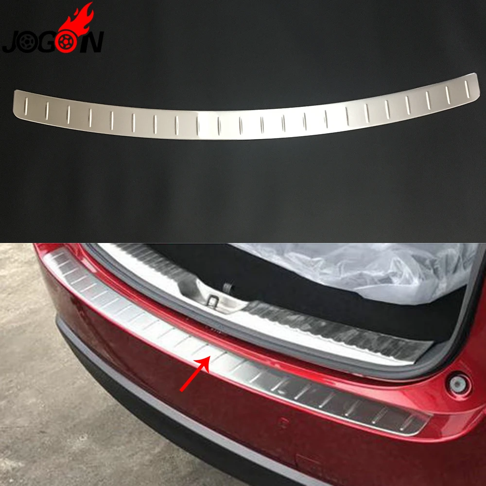 

Car Exterior Rear Door Sill Protector Trim 1PC For Mazda CX-5 2017 2018 Trunk Bumper Plate Cover Stainless Steel Accessories