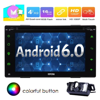 

Android 6.0 Marshmallow Double 2din Bluetooth GPS Stereo FM/AM/RDS Car Radio 6.2" Touchscreen CD DVD Player WIFI Mirror Camera