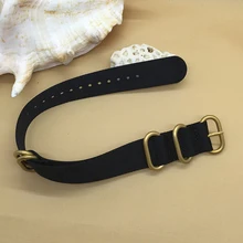 18mm 20mm 22mm 24mm Alta Calidad Zulu correa de Nylon Negro con hebilla de oro de La Otan de nylon resistente al agua envío libre de la correa
