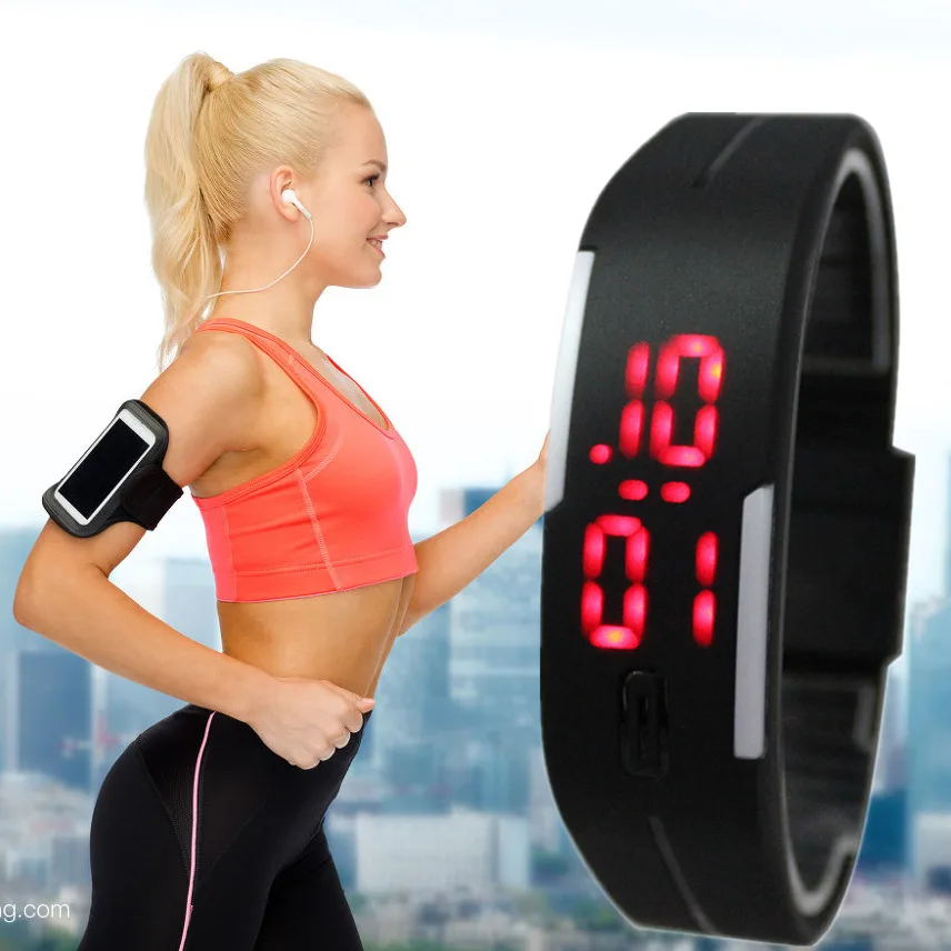 

LED Touch Watch New Design Women Children Fashion Digital Watches Silicone Jelly stylish Rectangle Wristwatch Kid Relogio Clock