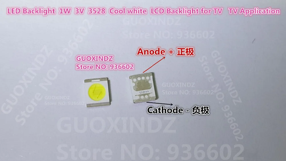 

SEOUL High Power LED LED Backlight 1210 3528 2835 1W 100LM Cool white SBWRT120E LCD Backlight for TV TV Application