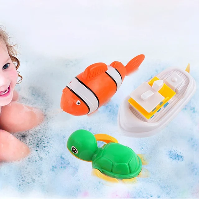 Swimming Water Toys Bath Toys Newborns Children Fun Bathing Toy Baby Kids Wash Play Cartoon Pull Children's Toys For Swim