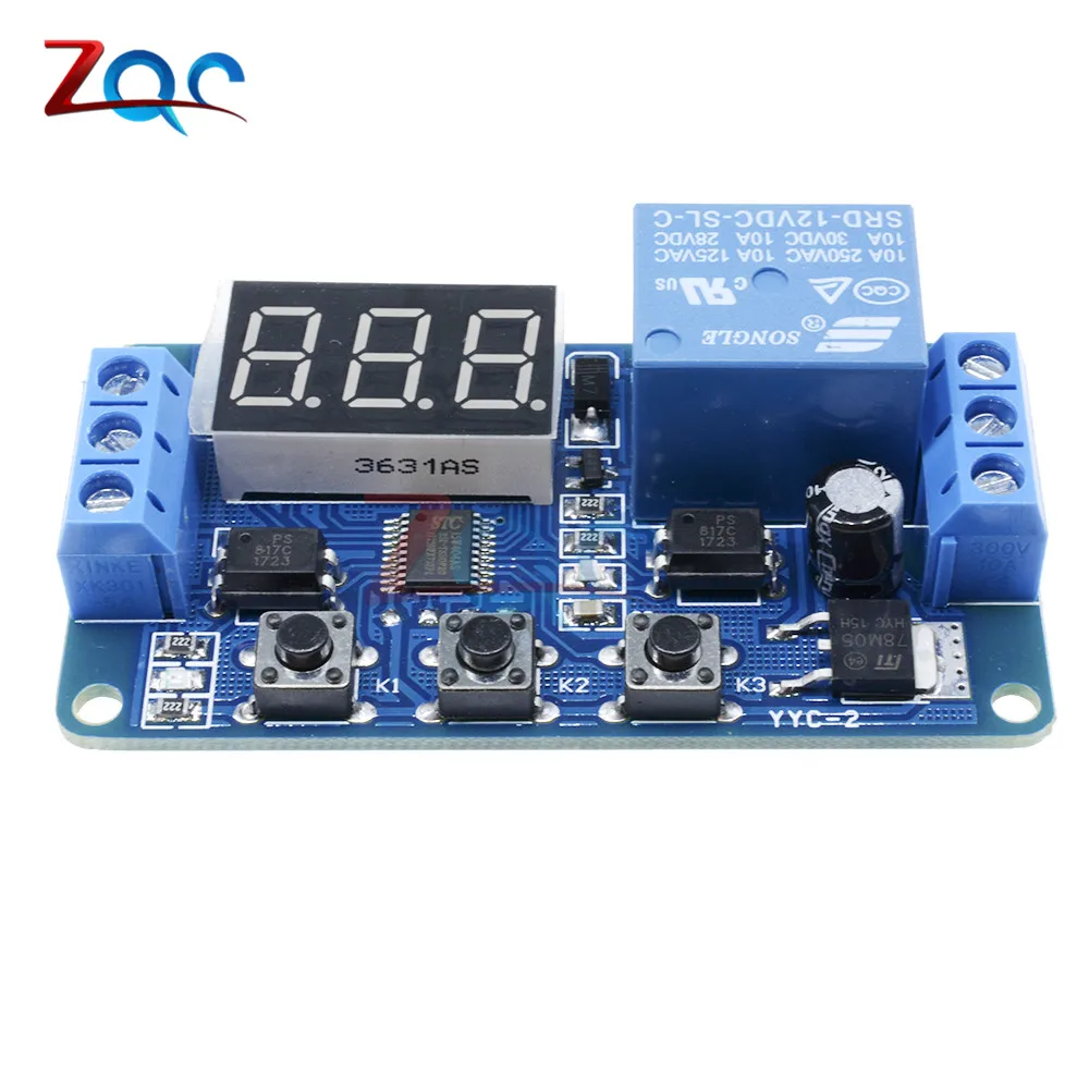 DC 12V LED Digital display Home Automation Delay Relay Trigger Time Circuit Timer Control Cycle Adjustable Switch Relay Module-in Relays from Home ...