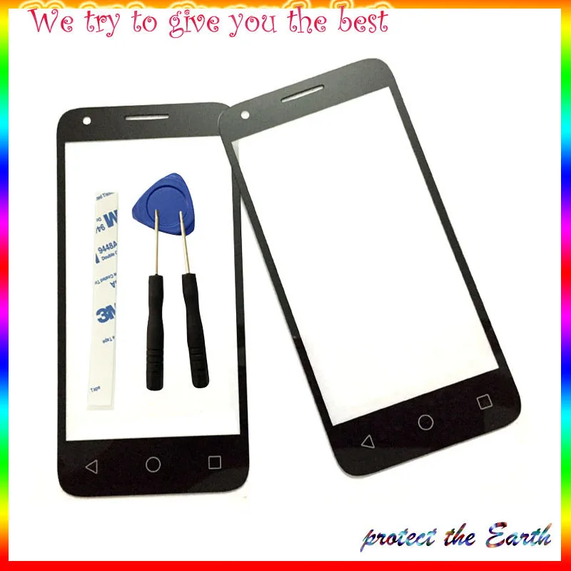Сенсорный для Alcatel One touch Pixi 3 4027D 4027X 4027A OT4027 Переднее стекло Outter экран объектива Repalcement запчасти