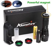 Alonefire G700-N CREE XML T6 светодиодный тактический светильник-вспышка с зумом, красный зеленый светильник, сигнальный светильник с объективом, магнит, Zaklamp, батарея 18650 Alonefire G700-N CREE XML T6 светодиодный тактический светильник-вспышка с зумом, красный зеленый светильник, сигнальный светильник с объективом, магнит, Zaklamp, батарея 18650