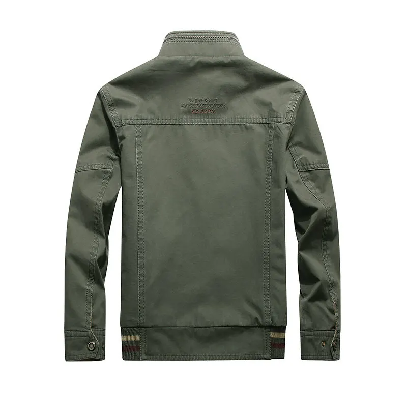 4XL 2019 Autumn Spring Brand Jacket Thin Stand Collar Coat Asia Size Drop Shipping Jackets Coats Casual Both Side Wear Military (9)