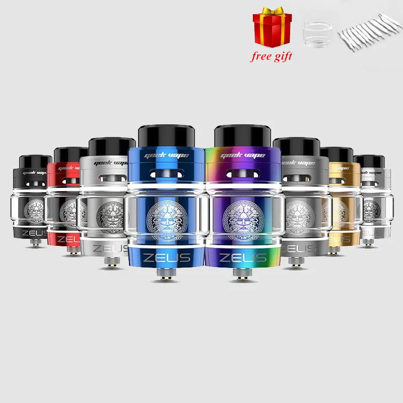 Free Gift Original GeekVape Zeus Dual Coil RTA 4ml 26mm Tank Atomizer Leak-Proof Top Airflow Filling Electronic Cigarette | Электроника