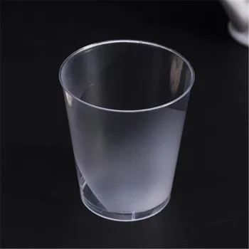 

Disposable hard plastic cup 210ml thick air cup hard transparent juice drink space cup 100PCS