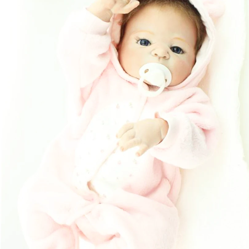 55 см силиконовый Reborn Baby Doll игрушка для новорожденной девочки малышка принцесса