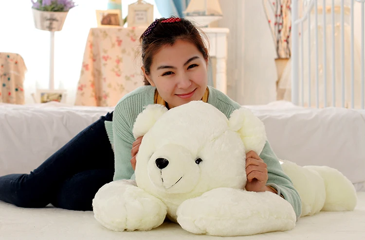 

the polar bear toy huge white plush lying polar bear doll lovely bear doll gift about 90cm 0095