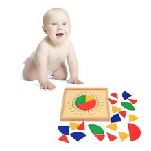 Baby Toys Circular Mathematics Fraction Division Teaching Aids Montessori Board Wooden Toys Child Educational Gift Math