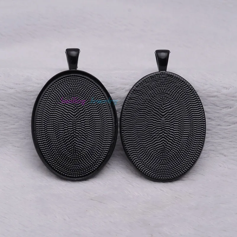 Блестящий посеребреный Овальный камео кабошон 30*40 мм 10 шт.|pendant tray|blank pendantblank pendant