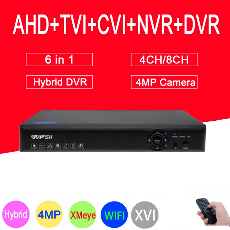 

Blue-Ray XMeye Hi3531A H264+ 4MP 4CH/8CH 6 in 1 Hybrid Coaxial TVi CVI NVR AHD CCTV DVR Surveillance Video Recoder Freeshipping