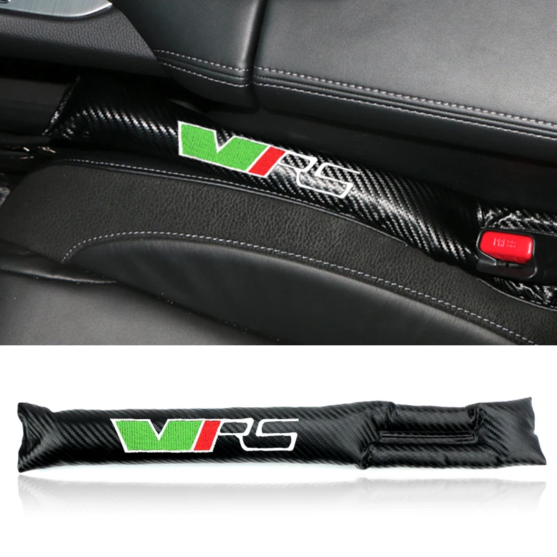 

Car Seat Cushion Crevice Gap Stopper Carbon fiber Leakproof Protector Car Seat Cover Pad for skoda VRS octavia fabia rapid yeti